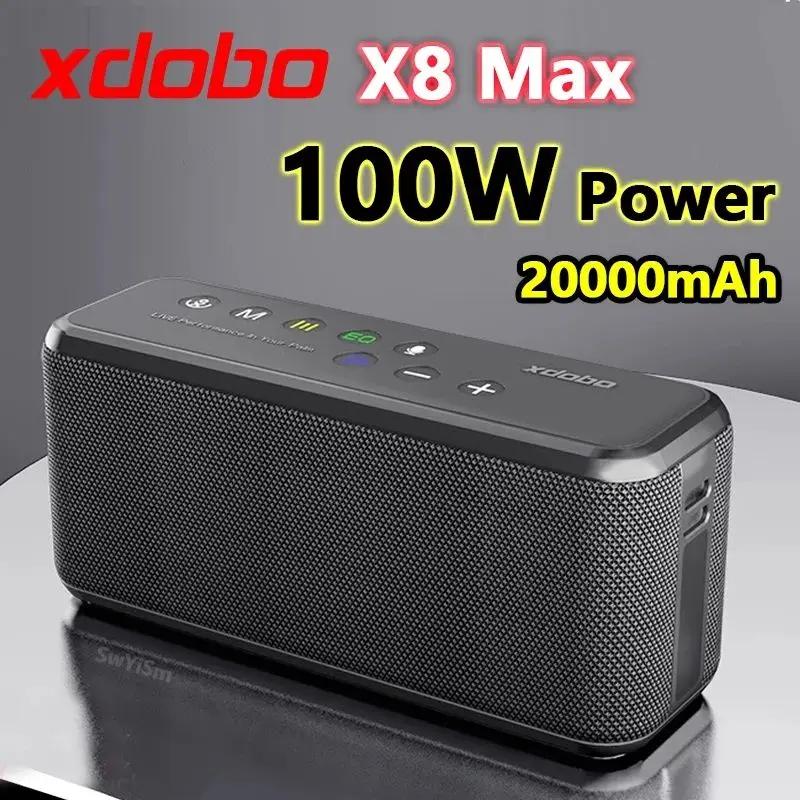 XDOBO ʰ ޴   Ŀ ڽ, X8 Max 100W, TWS   20000mah ͸ 뷮